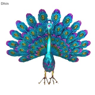 [Dhin] New Metal Peacock Statue Outdoor Garden Yard Animal Peacock Standing Posture Figurine Decorative Home Craft Art Ornament Decor COD