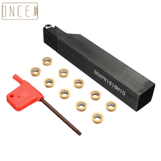 【ONCEMOREAGAIN】Face Milling SRAPR1616H10 Lathe Tool Holder+10Pcs RPMT10T3MO Carbide Insert