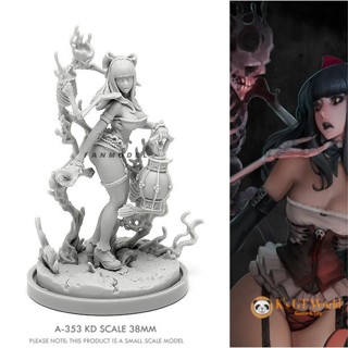 โมเดลทหารเรซิ่น Death Country Kingdom Death ขนาด 38 มม. สีขาว