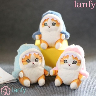 Lanfy จี้ตุ๊กตาแมวฉลามน่ารัก แบบนิ่ม ของขวัญคริสต์มาส สําหรับห้อยกระเป๋า