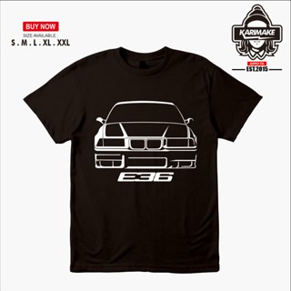 [S-5XL]เสื้อยืด พิมพ์ลายรถยนต์ Bmw E36 Karimake