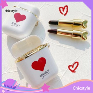 Chicstyle 2 ชิ้น / เซต ของขวัญ ผู้หญิง ลิปสติก สําหรับใช้ส่วนตัว กล่องเก็บหูฟัง กระเป๋าโซ่ ลิปกลอส เนื้อด้าน