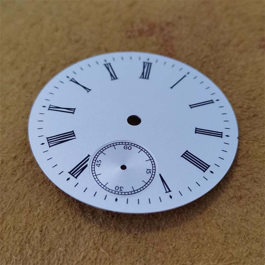 นาฬิกา Dial Replacement Part 37mm 6 oclock มือสองสําหรับการเคลื่อนไหว ETA 6498/ST3621