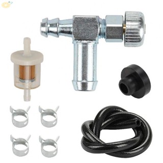 【VARSTR】Fuel Tank Bushing Fuel Filter Fuel Line Metal Shut-Off Valve 1set Clip