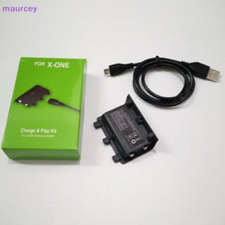 Maurcey จอยแพดควบคุมเกมไร้สาย 2400mAh พร้อมสายเคเบิล USB แบบเปลี่ยน สําหรับ XBOX ONE