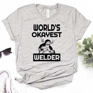 เสื้อยืด พิมพ์ลายมังงะญี่ปุ่น the Welder Face สไตล์ญี่ปุ่น สําหรับผู้หญิง y2k