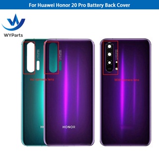 สําหรับ Huawei Honor 20 Pro ฝาครอบแบตเตอรี่ ด้านหลัง เคสกระจกด้านหลัง ประตู พร้อมเปลี่ยนเลนส์กล้อง