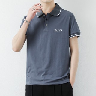 เสื้อโปโล BOSS แฟชั่นใหม่ สวมใส่สบาย สําหรับคู่รัก