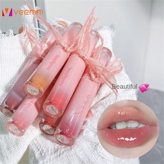 Pinkyfocus GLOSS Mirror Lip Glaze Non-Stick Cup Pure Desire Moisturizing Jelly Glass ลิปกลอส ลิปกลอสสำหรับผู้หญิง veemm