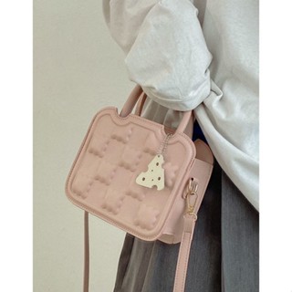 Biscuit Bag Womens Summer 2023 New Trendy Fashionable Portable Small Square Bag Niche All-match Ins Shoulder Bag Crossbody Bag