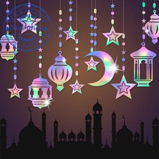 Eid Mubarak จี้รูปดาว พระจันทร์ สําหรับแขวนตกแต่งบ้าน P2I9