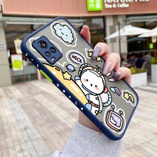 เคสโทรศัพท์มือถือแบบแข็ง ใส กันกระแทก ลายการ์ตูนอวกาศ มีลายด้านข้าง สําหรับ VIVO V20 2020 V20 2021 V20 Pro V20 SE S7 Y70 2020