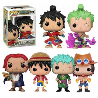 ฟิกเกอร์ One Piece Funko POP Zoro 1288 The country of peace Luffy 98 Luffy 921 Ace 939 สําหรับตกแต่งออฟฟิศ