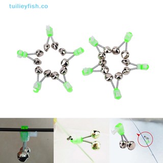 Tuilieyfish กระดิ่งเตือนปลากินเบ็ดตกปลา สีเขียว 10 ชิ้น