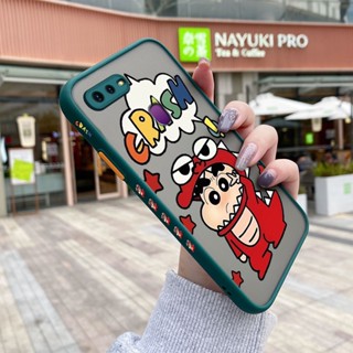 เคสซิลิโคนใส ขอบสี่เหลี่ยม กันกระแทก ลายการ์ตูนชินจัง สําหรับ OPPO F9 F9 Pro A7x Realme U1 2 Pro