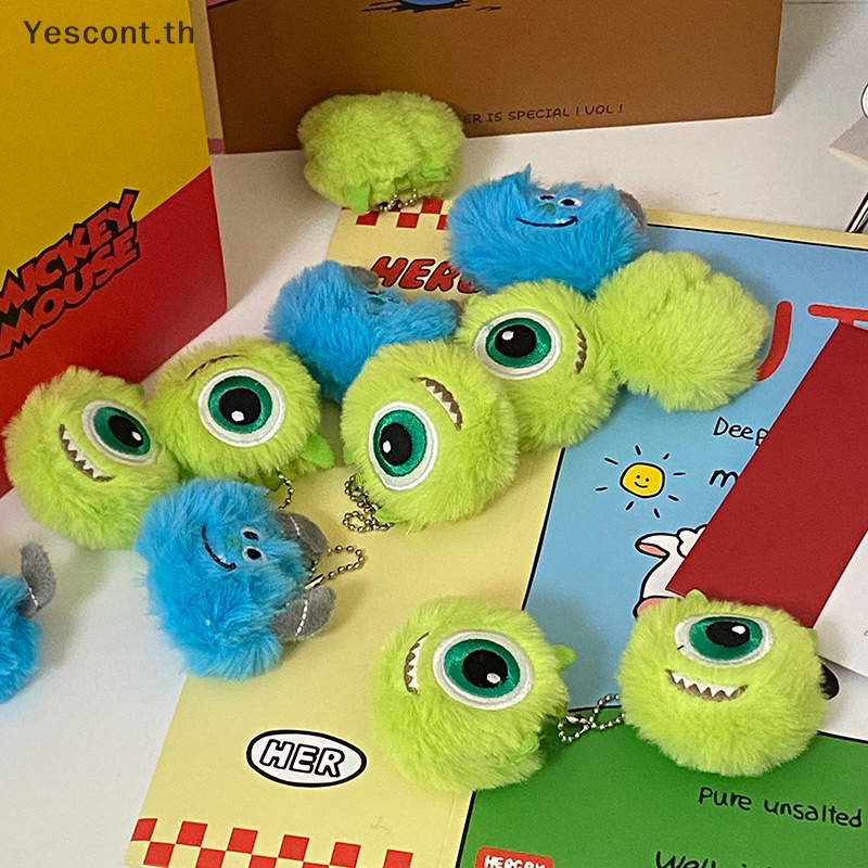 Yescont พวงกุญแจ จี้ตุ๊กตาฟิกเกอร์อนิเมะ Monsters Inc Sullivan แบบนิ่ม สําหรับห้อยกระเป๋าเป้สะพายหลัง รถยนต์
