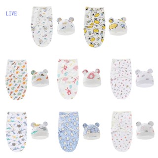 Live ถุงนอน ผ้าห่ม ผ้ามัสลิน น่ารัก สําหรับเด็กทารก 2 ชิ้น