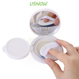 Usnow กล่องพัฟฟองน้ําเปล่า 15 กรัม 0.5 ออนซ์ สีขาว พร้อมพัฟฟองน้ําแต่งหน้า