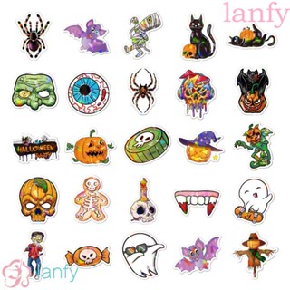 Lanfy สติกเกอร์ ลายฟักทอง กันน้ํา สําหรับตกแต่งปาร์ตี้ฮาโลวีน DIY