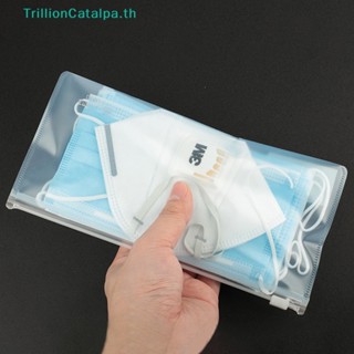 Trillioncatalpa กระเป๋าใส่แฟ้มเอกสาร PVC แบบใส ขนาด A6 มีซิป ทรงหลวม