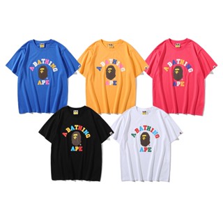 เสื้อยืด พิมพ์ลาย A Bathing Ape Classic ขนาดใหญ่ 3XL สีสันสดใส สําหรับ 100 กิโลกรัม