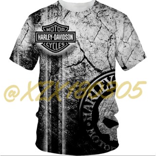 (ทั้งหมดในสต็อก Xzx180305) เสื้อยืด พิมพ์ลาย Harley-Davidson Racing 3D 08