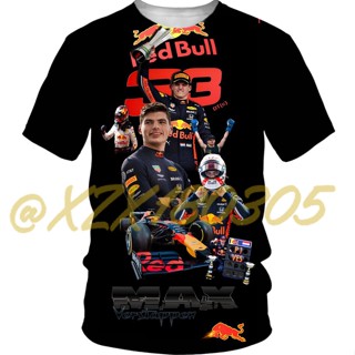 (ทั้งหมดในสต็อก Xzx180305) เสื้อยืด พิมพ์ลาย red bull f1 Racing 3D 23