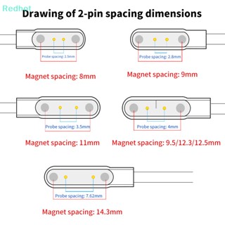 &lt;Redhot&gt; อะแดปเตอร์แท่นชาร์จแม่เหล็ก 2 pins 4pins USB สําหรับสมาร์ทวอทช์