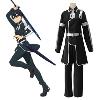 เครื่องแต่งกายคอสเพลย์ การ์ตูนอนิเมะ Kirigaya Kazuto Alicization Kirito Combats Sword Art Online สําหรับปาร์ตี้ฮาโลวีน