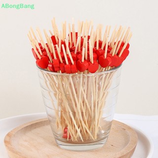 Abongbang 100 ชิ้น / ถุง หัวใจ ไม้ไผ่ อาหาร ปิ๊ก บุฟเฟ่ต์ คัพเค้ก ผลไม้ ส้อม เค้ก ขนมหวาน แท่ง ดี