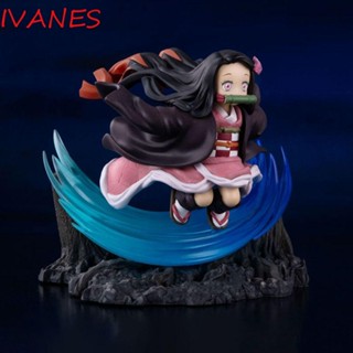 Ivanes ตุ๊กตาฟิกเกอร์ PVC รูปการ์ตูนอนิเมะ Run Kamado Nezuko Kamado Nezuko Demon Slayer 10 ซม. ของเล่นสําหรับเด็ก