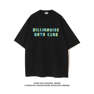 Billionaire เสื้อยืดแขนสั้น พิมพ์ลายโมโนแกรม สไตล์มินิมอล แฟชั่นฤดูร้อน สําหรับเด็กผู้ชาย และผู้หญิง