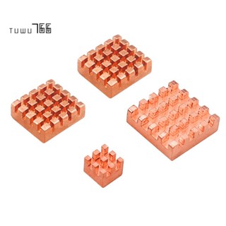 ครีบหม้อน้ําอลูมิเนียม 4 ชิ้น สําหรับฮีทซิงค์ Orange Pi 3 LTS พร้อมกาวความร้อน