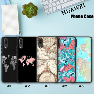 เคสโทรศัพท์ TPU แบบนิ่ม ลาย WV11 FH297 แผนที่โลก สําหรับ Huawei Nova 2i 3i 2 Lite 3 4E 5T 7 SE Y8S Y9S