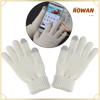 Rowans ถุงมือผ้าขนสัตว์แฟชั่น หน้าจอสัมผัส สําหรับผู้หญิง