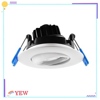 Yew ไฟดาวน์ไลท์ led 90-130v 9W อะลูมิเนียม หรี่แสงได้ สีขาว 9W สามสี (3000K-4000K-5000K) สําหรับช่างไฟฟ้า