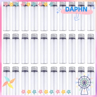 DAPHS หลอดทดลองวิทยาศาสตร์ หลอดแก้วใส พร้อมฝาสกรู 50 มล. สําหรับใส่ลูกอม ลูกปัด 30 ชิ้น