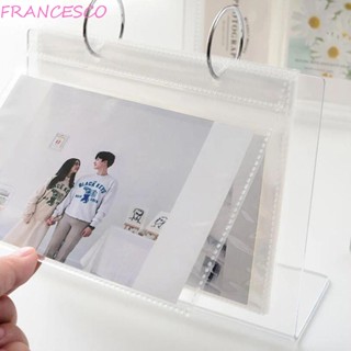 Francesco อัลบั้มรูปภาพ โปสการ์ด อะคริลิค รูปดาว ใบหลวม สําหรับเก็บการ์ด
