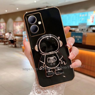 พร้อมส่ง เคสโทรศัพท์มือถือแบบนิ่ม กันกระแทก ลายนักบินอวกาศ พร้อมที่ตั้งวาง สําหรับ VIVO Y27 4G 5G 2023 เคส Phone Case