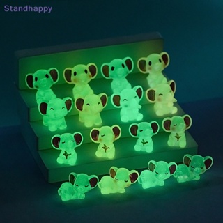 Standhappy เครื่องประดับเรซิ่น เรืองแสง ลายการ์ตูนช้าง 3D แฮนด์เมด DIY 2 ชิ้น