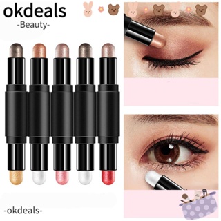 Okdeals อายแชโดว์ชิมเมอร์ สองหัว สองสี กันน้ํา ติดทนนาน