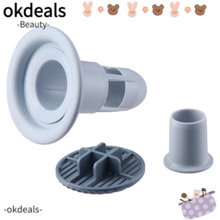 OKDEALS ที่ดักจับผม ซิลิโคน วาล์วระบายน้ํา สีเทา สําหรับห้องน้ํา