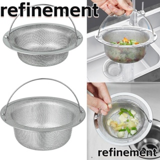 Refinement ที่กรองอ่างล้างจาน ห้องครัว เครื่องมือห้องน้ํา ฝักบัว สเตนเลส ทําความสะอาด สิ่งของ ฝาครอบ อ่างล้างจาน ปลั๊ก อาหาร ผม จุก