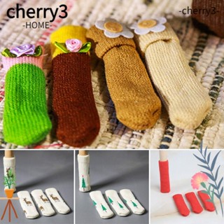 Cherry3 ถุงเท้ายืดหยุ่น กันลื่น ป้องกันเสียงรบกวน สําหรับขาเก้าอี้ 8 ชิ้น ต่อชุด