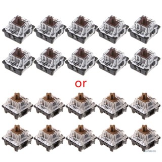 Lucky สวิตช์สีน้ําตาล สําหรับ Cherry MX Clone Gateron MX 10 ชิ้น