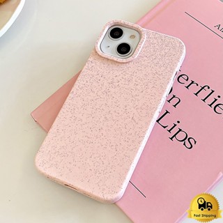 เคสโทรศัพท์ สำหรับ IPhone 11 XR 12 13 14 Pro Max 6 7 8 15 Plus X XS Max SE สีชมพู กรณีป้องกัน โทรศัพท์มือถือเปลือก