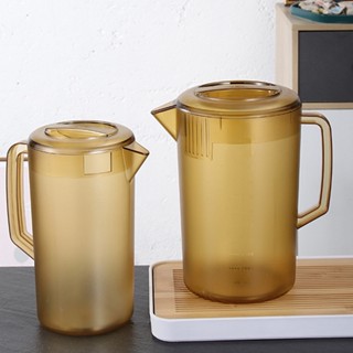  Joy Live เหยือกน้ำ PC พลาสติกทนต่ออุณหภูมิสูง Frosted Kettle ผสมเครื่องดื่มเหยือกน้ำพร้อมสเกลและฝาปิดสำหรับน้ำมะนาวเครื่องดื่มชาน้ำแข็ง