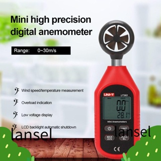 LANSEL Anemometer UNI-T UT363 เครื่องทดสอบอุณหภูมิ หน้าจอ LCD เครื่องวัดความเร็วลม