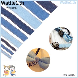 WTTLE หมวกจัมเปอร์ ผ้ายีน ประดับริบบิ้น อุปกรณ์เสริม สําหรับเย็บผ้า