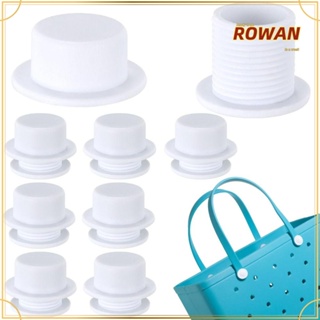 Rowans ฝาครอบสกรูหมุดย้ํา แบบเปลี่ยน สําหรับกระเป๋าชายหาด DIY 4 ชิ้น